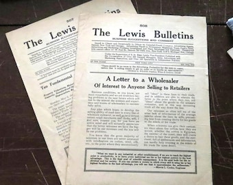 The Lewis Bulletins, 1918 Business Newsletters, 507 and 508