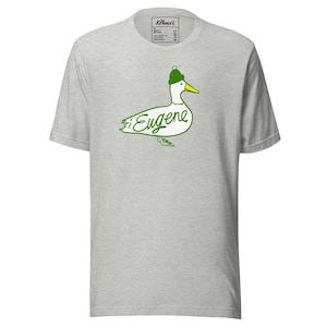 Eugene Duck T-Shirt | University of Oregon Inspired Unisex Tee | College Town Shirt by Kittonix