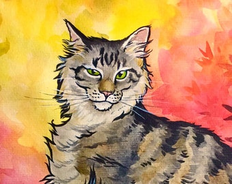 Custom Pet Portrait  watercolor or pen & ink