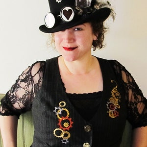 Custom Embroidered Steampunk Vest