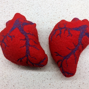 Psycho Kitty anatomical Heart catnip stuffed cat toy