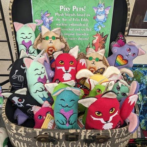 Tiny Lavender filled Plush Pixy Cat Fairy Pets