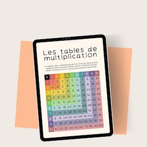 Table de multiplication à imprimer - 教育ポスター - 形式 PDF A4 九九表印刷可能 - 子供向け教育ポスター