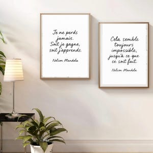 Pack de 2 Affiches Citations Nelson Mandela – Motivation & Inspiration – PDF à Imprimer – Formats 8x10" et 30x40 cm – Poster Citation Murale