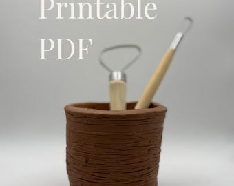 Printable Small Planter Template: Ceramics DIY Pattern (PDF Download)