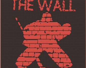 The Wall hockey goalie Mosaic Crochet blanket pattern Graphghan