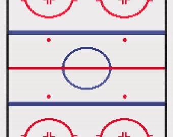 Hockey Rink DC Crochet blanket pattern Instant Download Graphghan
