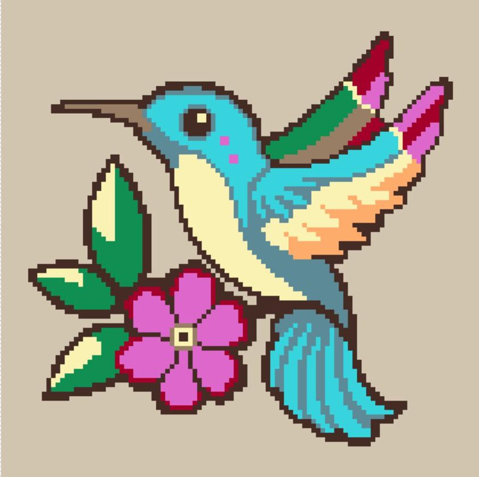 C2C Hummingbird Crochet Blanket Pattern Instant Download Graphghan - Etsy