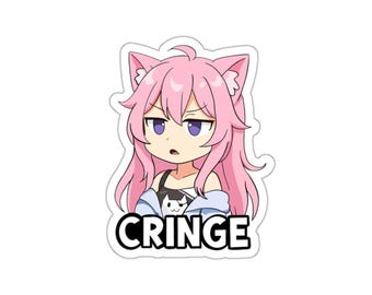 Nyatasha Nyanners Mario Party Game Style Sticker &quot;CRINGE&quot; (Vtuber Party Design Collection)