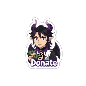 Bubi Mario Party Style Sticker &quot;Donate&quot; (Vtuber Party Design Collection)