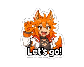 Buffpup Mario Party Style Sticker &quot;LET&#39;S GO!&quot; (Vtuber Party Design Collection)