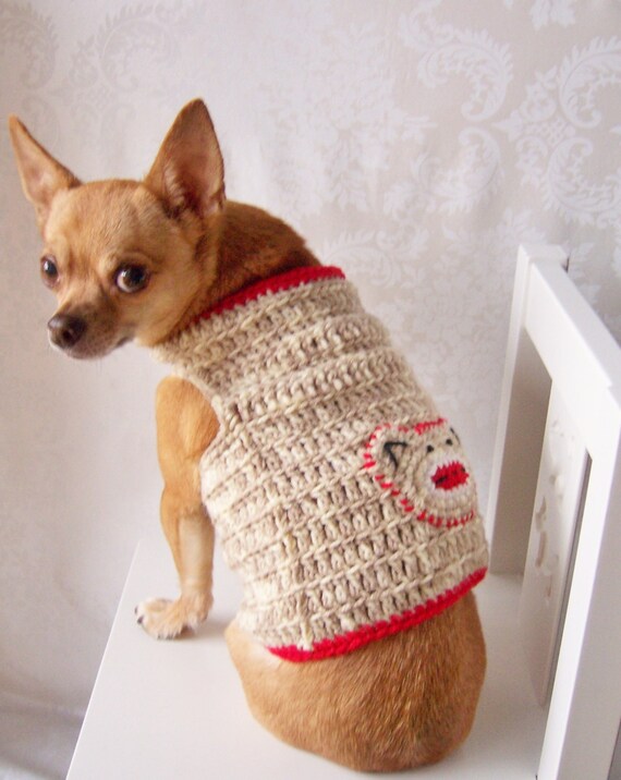 sock monkey dog sweater