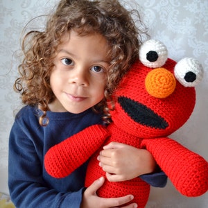 Crochet Monster, Red Monster, Crochet Monster Toy, Crochet Doll