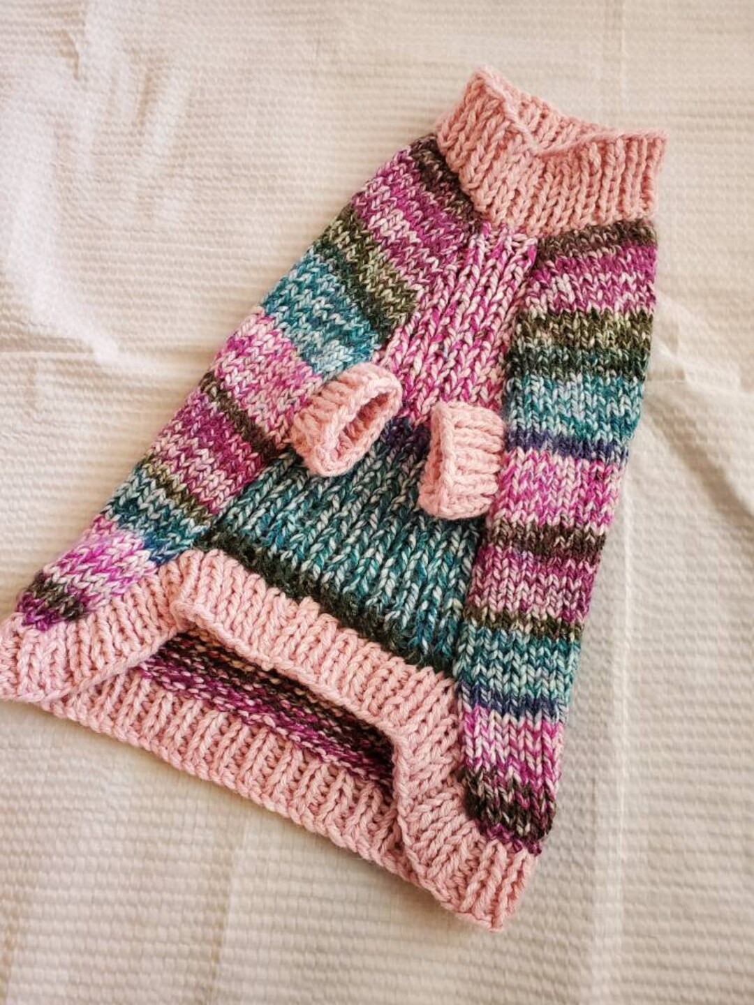 Knit Dog Sweater for Medium and Large Dogs, Dog Sweater With Stripes