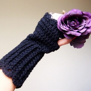 Fingerless Gloves, Crochet Wrist Warmers- You Choose Color