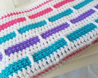 Crochet Baby Blanket, Crochet Blanket for Girls, Baby Blanket