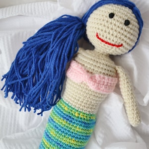 Crochet Mermaid Doll, Plush Mermaid Doll, Amigurumi Mermaid, Mermaid Girl