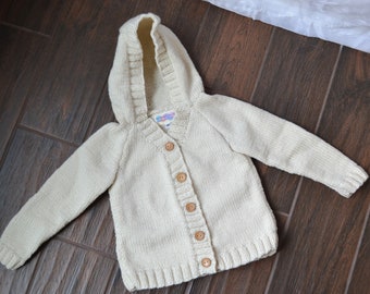 Knit Toddler Sweater, Knit Sweater, Unisex Toddler Sweater, Knit Hoodie, Knit Toddler Hoodie