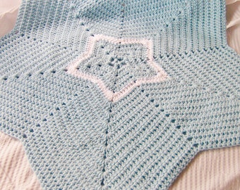 Crochet Baby Blanket, Star Blanket, Crochet Star, Newborn Photo Prop - You Choose Color