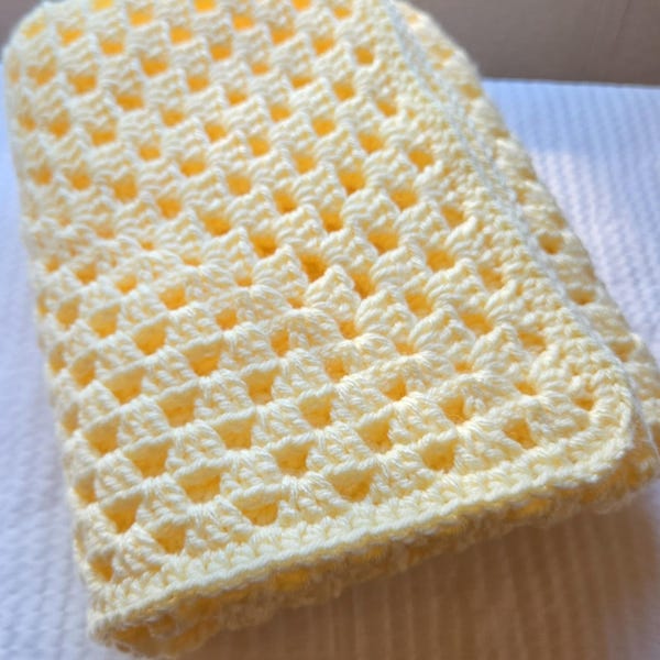 Couverture bébé au crochet, motif carré grand-mère, couverture bébé, plaid au crochet pour enfants, couverture bébé au crochet motif carré grand-mère, choisissez votre couleur