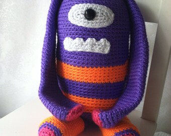 Kooky Monster Series 002, Crochet Monster, Monster Doll, OOAK Original Toy, Alien Plushy, Monster Plushy, Scary Plushy, Scary Monster