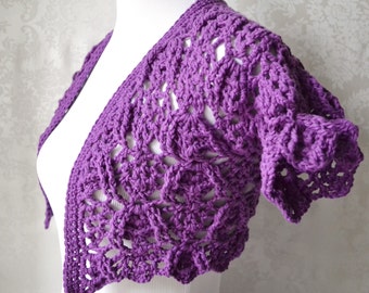 Crochet Bolero in Violett