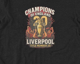 Liverpool Champion 20 – Premier League Victory Shirt | Bold Fan Design | Limited Edition Football Tee