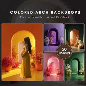 Pastel Color Arch, Room minimal Arches Backdrop, maternity overlays, fine art textures, backdrop studio