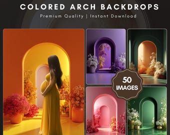 Pastel Color Arch, Room minimal Arches Backdrop, Mutterschafts-Overlays, Fine Art Texturen, Backdrop Studio