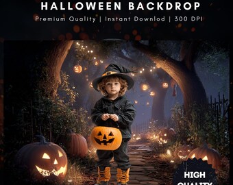 Halloween Horror Digital Backdrop Bundle (Digitaler Download)