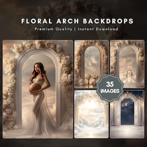 FLORAL ARCH Digital Backdrops Maternity Backdrop Overlays Studio Backdrop Overlays Fine Art Textures Fine Art Photoshop Overlays Floral Wall