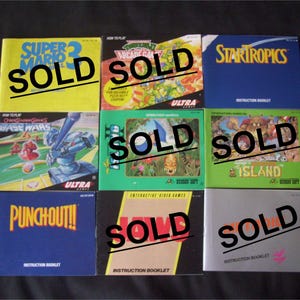 Original Nintendo Game Manual Instruction Booklet 1989 Sold Separately Jaws Base Wars more