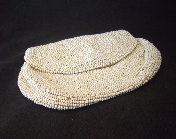 Antique French Beaded Purse Clutch France 1920s - image 5