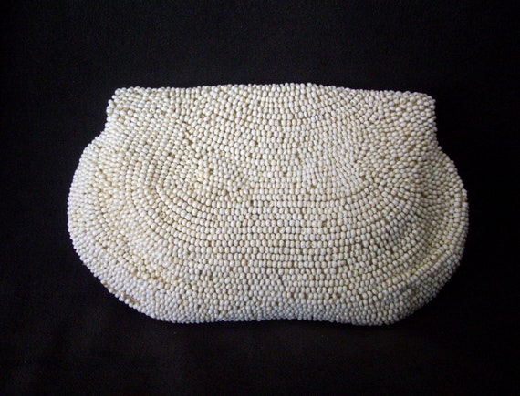 Antique French Beaded Purse Clutch France 1920s - image 2
