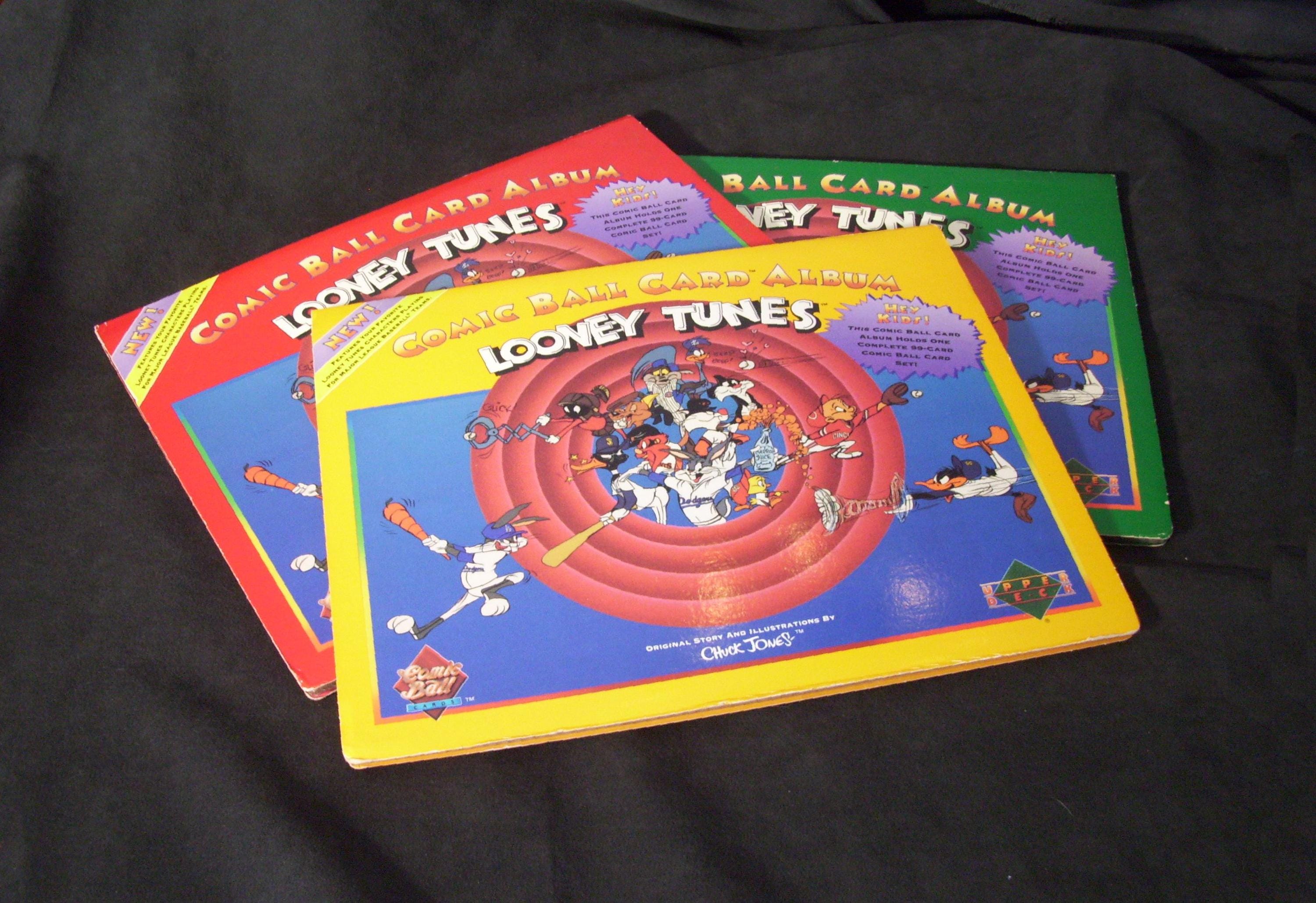 3 Looney Tunes Comic Ball Cards Albums Upper Deck 1990 MLB