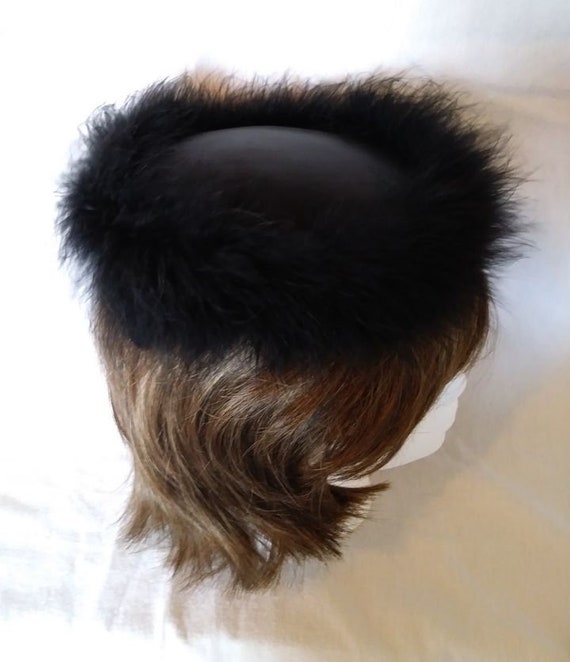 Fun and Flirty Vintage Black Hat with Feathers