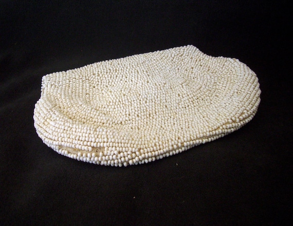 Antique French Beaded Purse Clutch France 1920s - image 6