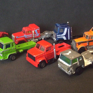 7 Die Cast Trucks 1980s Yatming Majorette 1970s 1980s