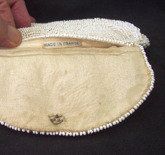 Antique French Beaded Purse Clutch France 1920s - image 4