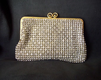 Vintage Rhinestone Cocktail Clutch Purse West Germany 1950s