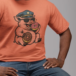 Police Humor Tee, Funny Animal Shirt, Gift for Friends, Trendy Casual Wear, Unique Graphic Tee; Law Enforcement Humor
