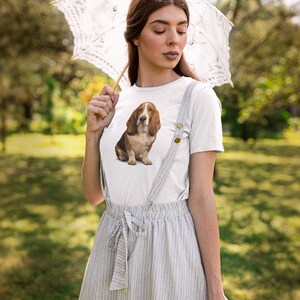 Basset Hound Tee, Animal Lover Shirt, Dog Parent Gift, Casual Wear, Pet Themed Apparel, Birthday Gift, Unisex T-Shirt