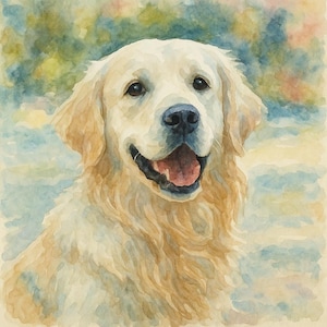 Custom Watercolor Pet Portrait, Instant Download, Personalized Digital Dog/Cat Portraits