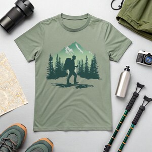 Adventure Awaits Unisex Softstyle T-Shirt, Nature Lover Tee, Hiking Shirt, Outdoor Adventure Apparel, Eco-Friendly Gift