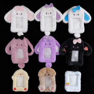 Kpop pluche fotokaarthouder – Bunny / Chick / Puppy / Kitty – Yuqiboo Red Rabbit Special Edition inbegrepen