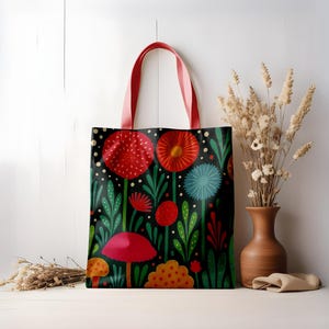 Cute Tote Bag, Pretty Tote Bag, Pretty Tote Bags, Tote Bag, Floral Tote Bag, Floral Tote, Vintage Tote Bag, Vintage Tote, Colorful Tote Bag
