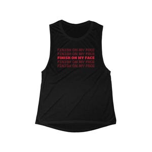 Empowering Women&#39;s Flowy Muscle Tank: Motivational Workout Top, Fitness Apparel, Gym Shirt, Inspirational Gift, Fitness Tank