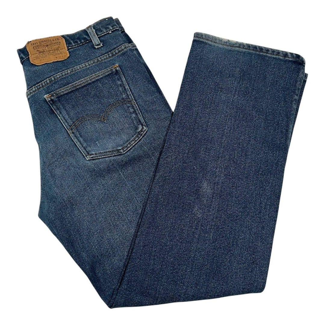Vintage 70s Levis 517 Jeans: Blue Denim, Talon 42 Zipper (38W L31