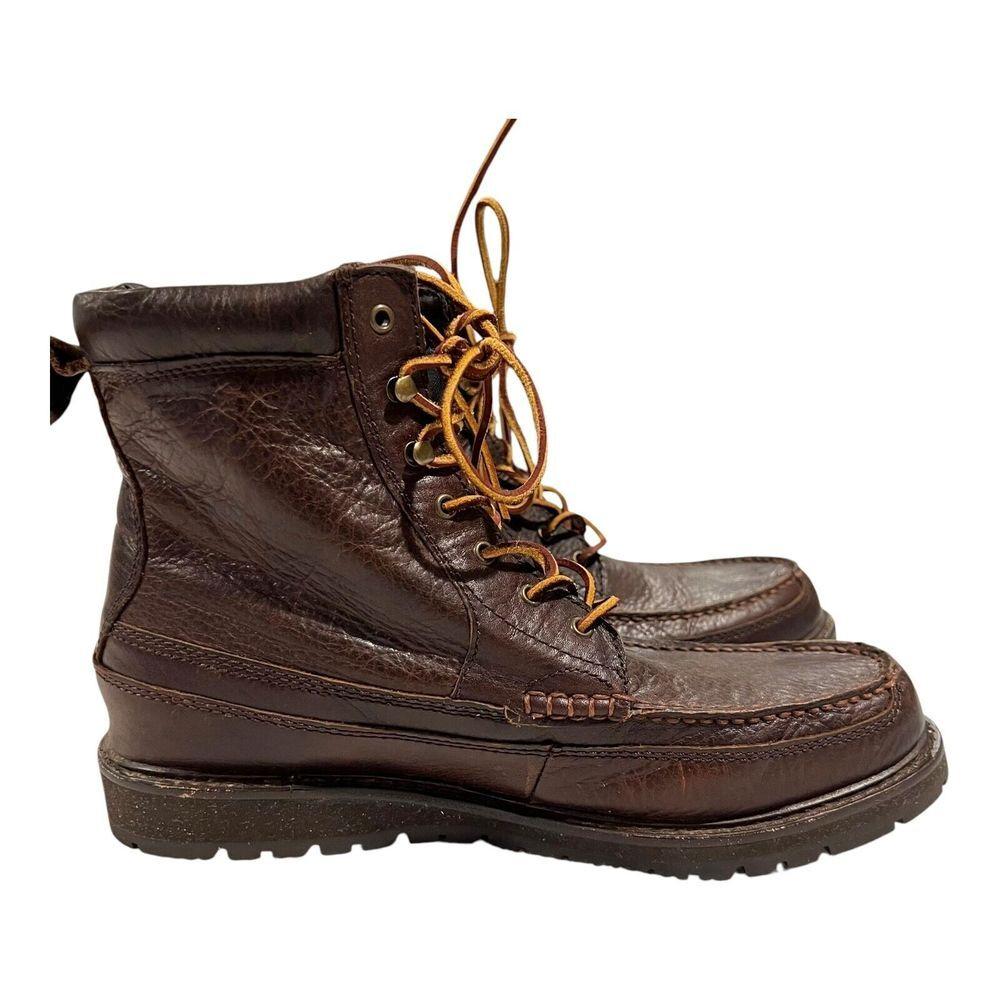 Men\'s Polo Ralph Lauren Willingcott Black Leather Boots Men\'s Sz 12D Polo Ralph Lauren Boots Mens 12D Black Willingcott Pebbled  main image 4