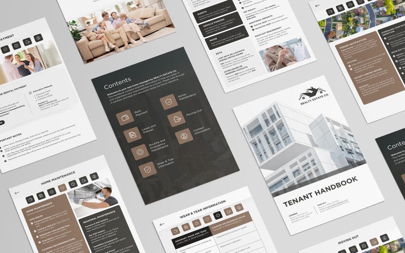 Tenant Handbook Template | Landlord Welcome Guide (editable Canva) - Etsy
